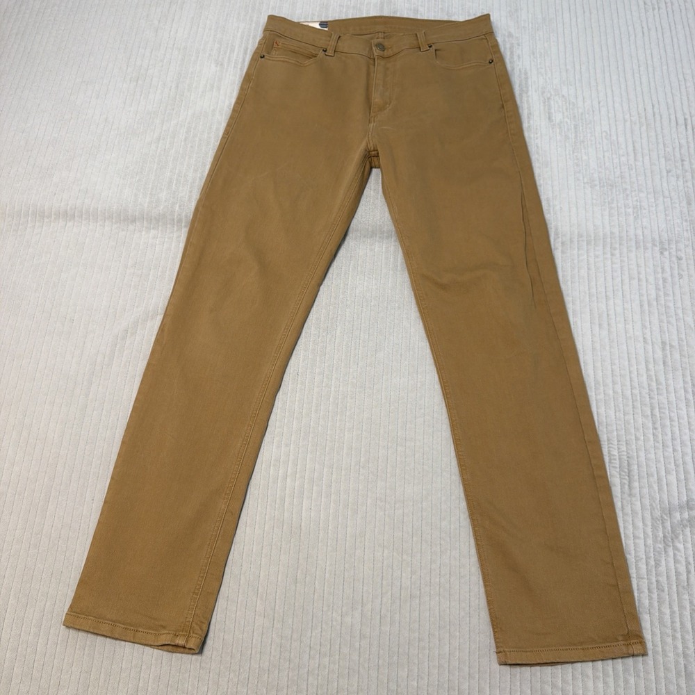 Marine Layer Khaki Brown Denim Slim Casual Jeans Mens Size 34x32 Slim